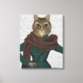 Feline Fashionista Canvas Afdruk (Voorkant)