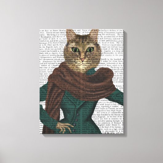 Feline Fashionista Canvas Afdruk (Voorkant)