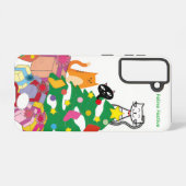 Feline Festive Cats Christmas Galaxy Case – White Samsung Galaxy Hoesje (Achterkant horizontaal)
