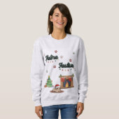 Feline Festive - Kerstkat Sweatshirt (Voorkant volledig)