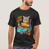 Feline Fiesta Ik hou van Taco T-shirt (Voorkant)