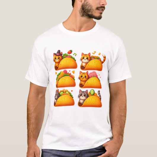 Feline Fiesta in een Taco T-shirt (Voorkant)