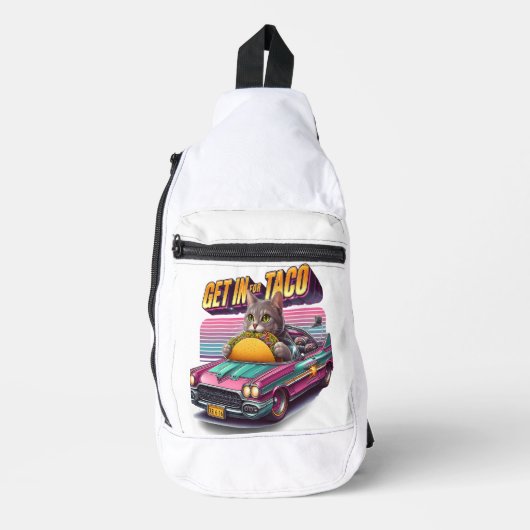 Feline Fiesta in Pink Ride Sling Bag (Voorkant)