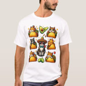 Feline Fiesta: katten en taco's T-shirt (Voorkant)