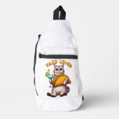 Feline Fiesta Met Taco en Drink Sling Bag (Voorkant)