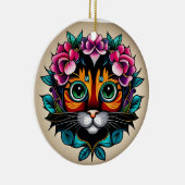 Feline Fiesta: Mexicaanse kat geïnspireerd door vo Keramisch Ornament (Rechts)