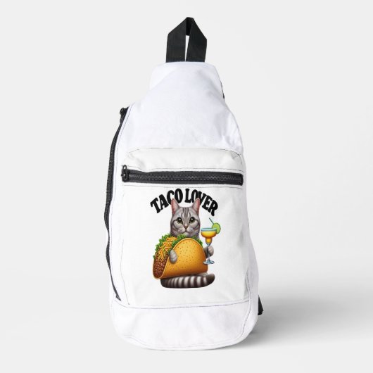 Feline Fiesta: Taco Cat Sling Bag (Voorkant)