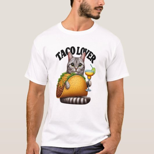 Feline Fiesta: Taco Cat T-shirt (Voorkant)