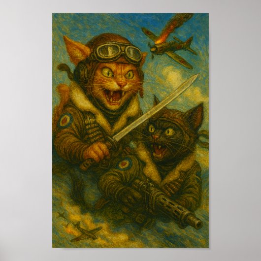 Feline Fighter Aces Poster (Voorkant)