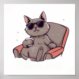 Feline Fine Digital Download - Perfect voor DTF Pr Poster