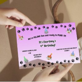 Feline Fine en Klaar om te GESPONNEN-ty Kaart