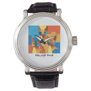 Feline Fine Horloge