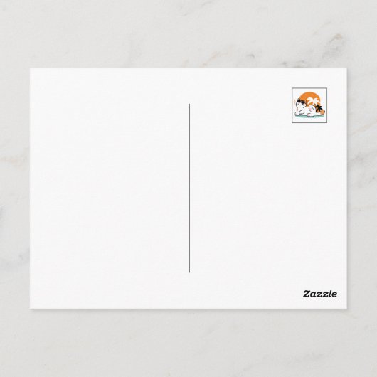 Feline Fine In The Sunshine beroemd gemaakt door R Briefkaart (Achterkant)