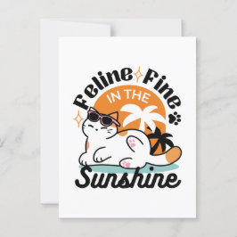 Feline Fine In The Sunshine beroemd gemaakt door R Briefkaart