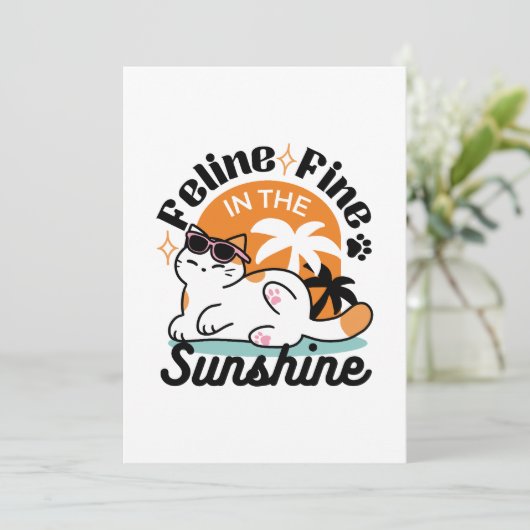 Feline Fine In The Sunshine beroemd gemaakt door R Kaart (Staand voorkant)