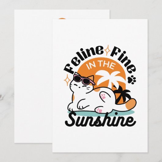 Feline Fine In The Sunshine beroemd gemaakt door R Kaart (Voorkant / Achterkant)