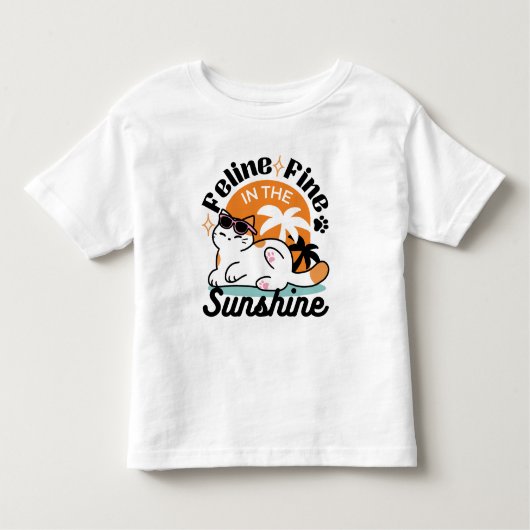 Feline Fine In The Sunshine beroemd gemaakt door R Kinder Shirts (Voorkant)