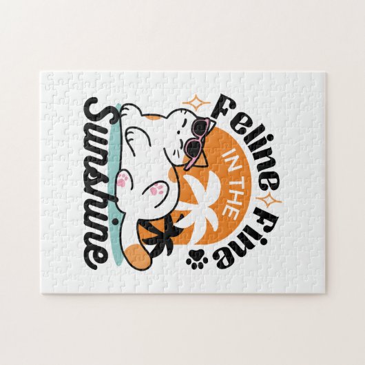 Feline Fine In The Sunshine beroemd gemaakt door R Legpuzzel (Horizontaal)