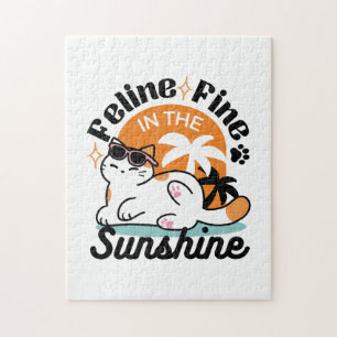 Feline Fine In The Sunshine beroemd gemaakt door R Legpuzzel