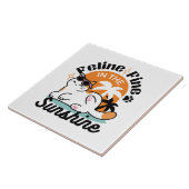 Feline Fine In The Sunshine beroemd gemaakt door R Tegeltje (Zijkant)