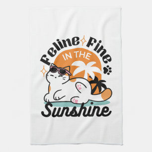 Feline Fine In The Sunshine beroemd gemaakt door R Theedoek