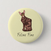 Feline Fine Ronde Button 5,7 Cm (Voorkant)