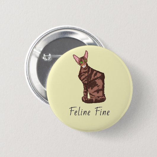Feline Fine Ronde Button 5,7 Cm (Voorkant /achterkant)