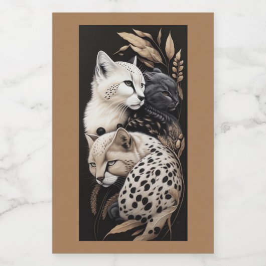 FELINE FINESSE #1 VOEDSELCONTAINER ETIKET (Enkel label)