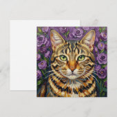 Feline & Floral | Cute Artistic Cat  (Voorkant / Achterkant)
