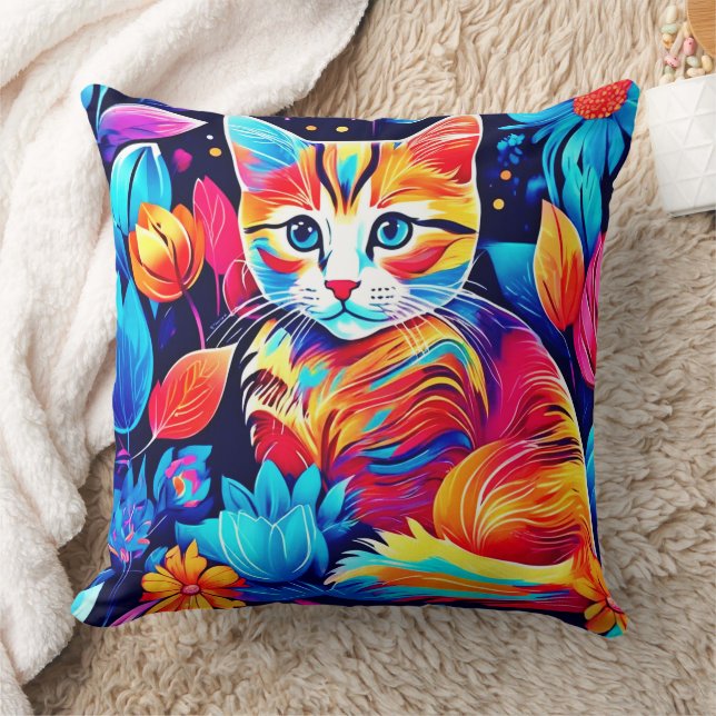 Feline Floral Fantasy Kussen (Deken)