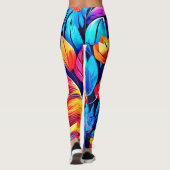 Feline Floral Fantasy Leggings (Achterkant)