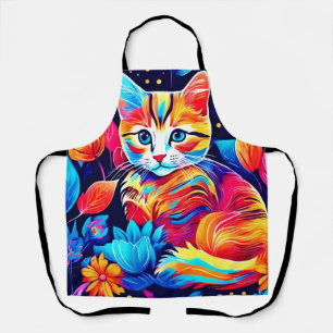 Feline Floral Fantasy Schort