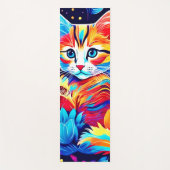 Feline Floral Fantasy Yogamat (Voorkant)