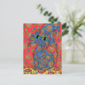 Feline Flower Frenzy Briefkaart (Staand voorkant)