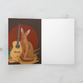 Feline & Folk Music Greeting Card Kaart (Binnen)