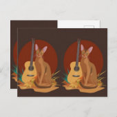Feline Folk Music Postcard Briefkaart (Voorkant / Achterkant)