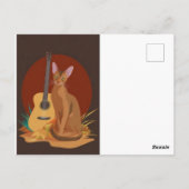 Feline Folk Music Postcard Briefkaart (Achterkant)
