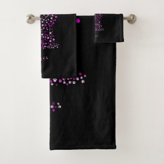 Feline Footprint Art Bad Handdoek