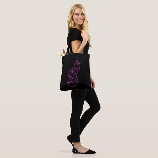 Feline Footprint Art Tote Bag (Op model)