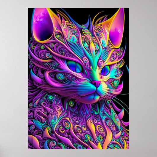 Feline Fractal Beauty 245 Poster (Voorkant)