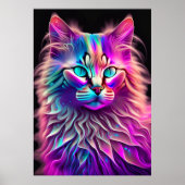 Feline Fractal Beauty 250 Poster (Voorkant)