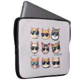 Feline Frenzy Cat Theme Laptop Electronics Bag Laptop Sleeve (Voorkant Rechts)