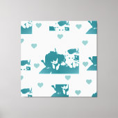 Feline Friends. Adorable Kitten Duo. Canvas Afdruk (Voorkant)