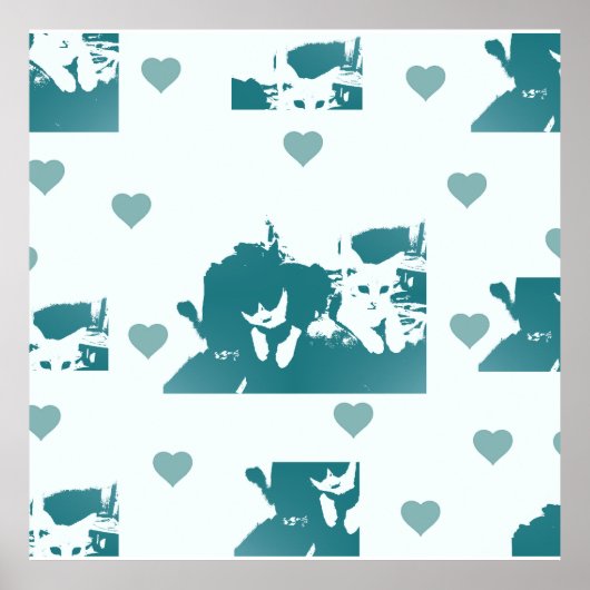 Feline Friends. Adorable Kitten Duo. Poster (Voorkant)