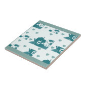 Feline Friends. Adorable Kitten Duo. Tegeltje (Zijkant)