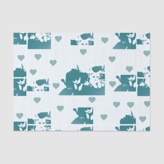 Feline Friends. Adorable Kitten Duo. Tissuepapier (Voorkant)