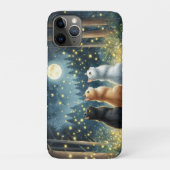 Feline Friends en het maanlicht Case-Mate iPhone Case (Achterkant)