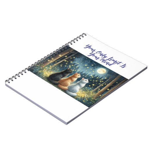 Feline Friends en het maanlicht Notitieboek (Linkerzijde)