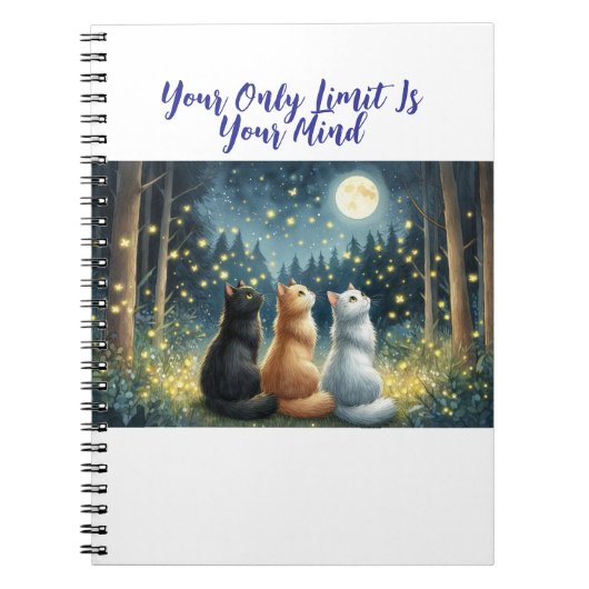 Feline Friends en het maanlicht Notitieboek (Voorkant)