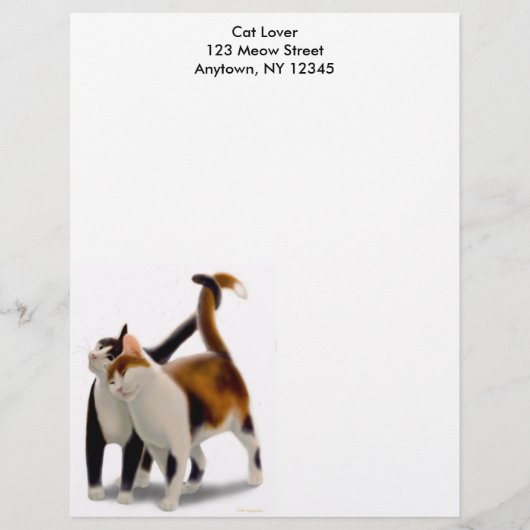 Feline Friends Letterhead Custom Briefhoofd (Voorkant)